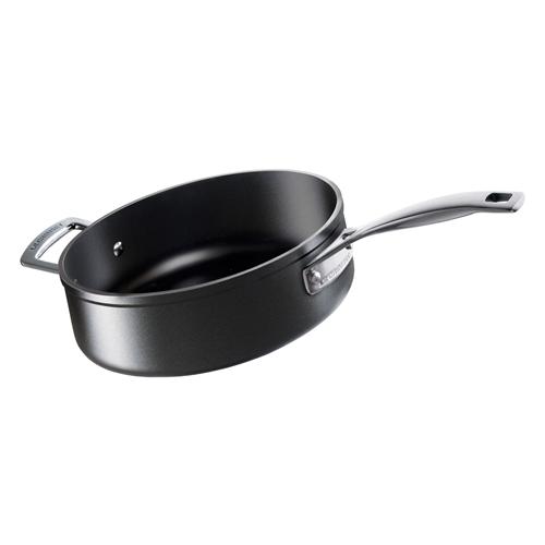 Le Creuset - 96204520000000 - Les Forgées - Sauteuse à Bords Droits - Aluminium - Noir - 20 cm